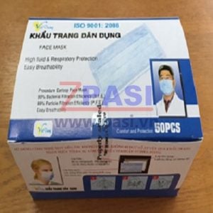 Khau trang 3 lop xanh la BH208-XXX